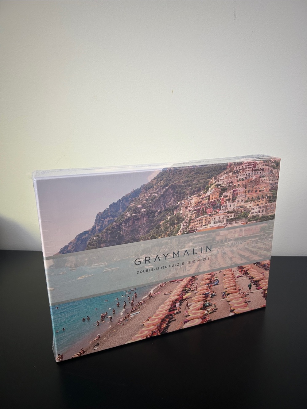 Gray Malin Italy Pastel Coastal Beach Puzzle — Coral, Blue, Pink